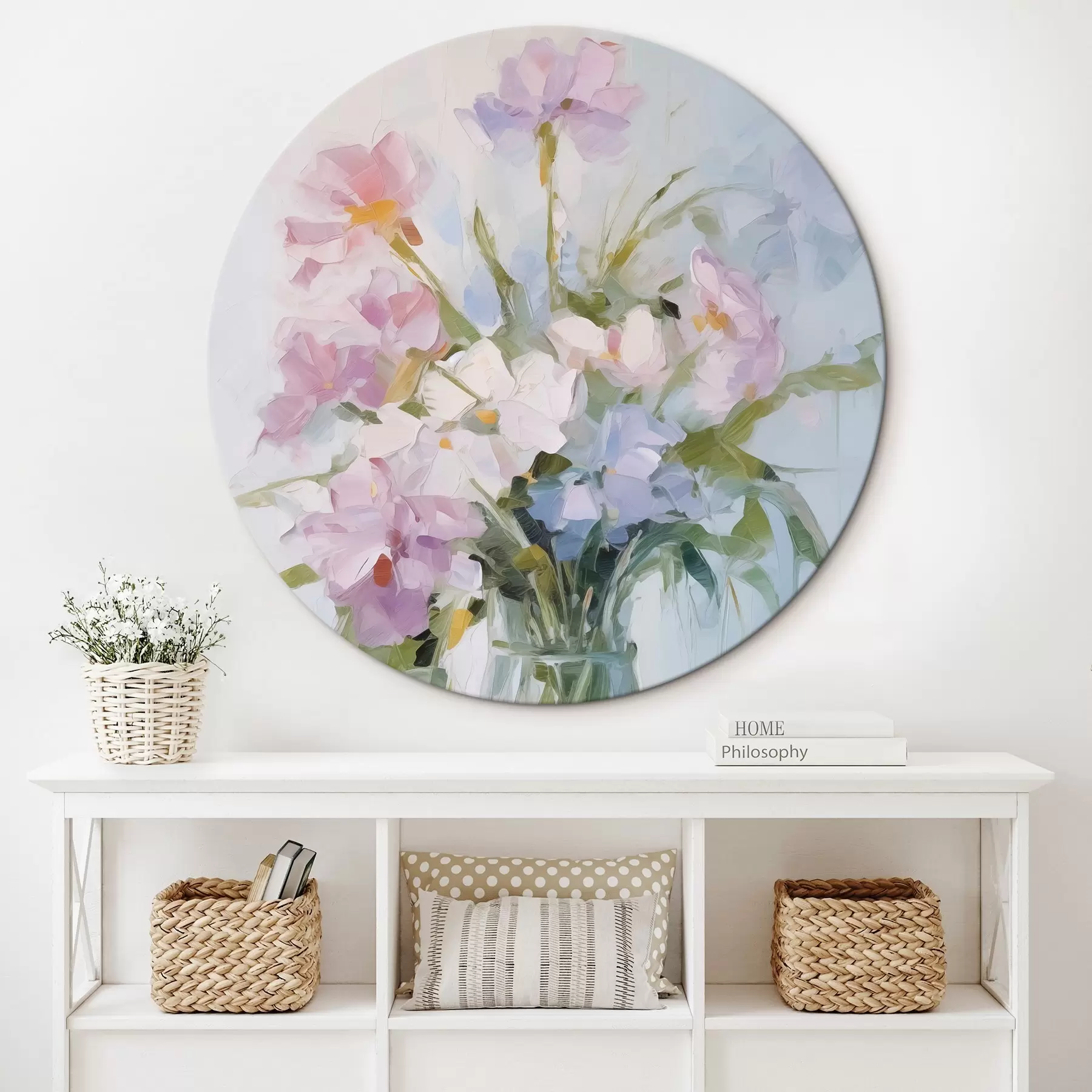 Fototapete Blumenstrauß in einer Vase, Nachahmung eines Gemäldes r46751