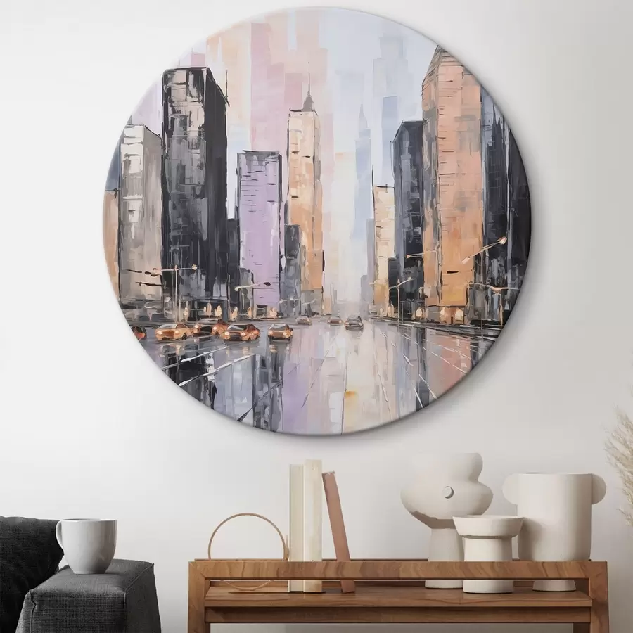 Fototapete Abstrakte Stadtlandschaft im Stil der Malerei r46753