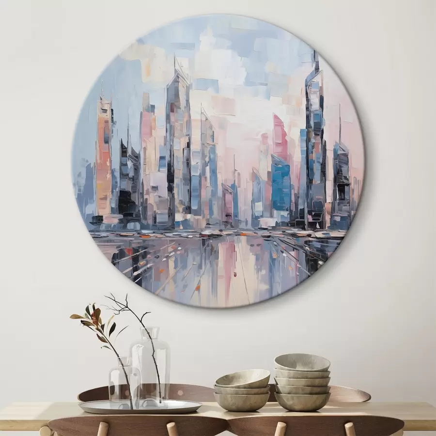 Fototapete Abstrakte Stadtimitation der Malerei r46752