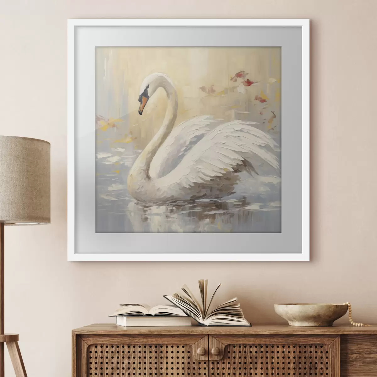 Poster Schwan Imitation Malerei f46748
