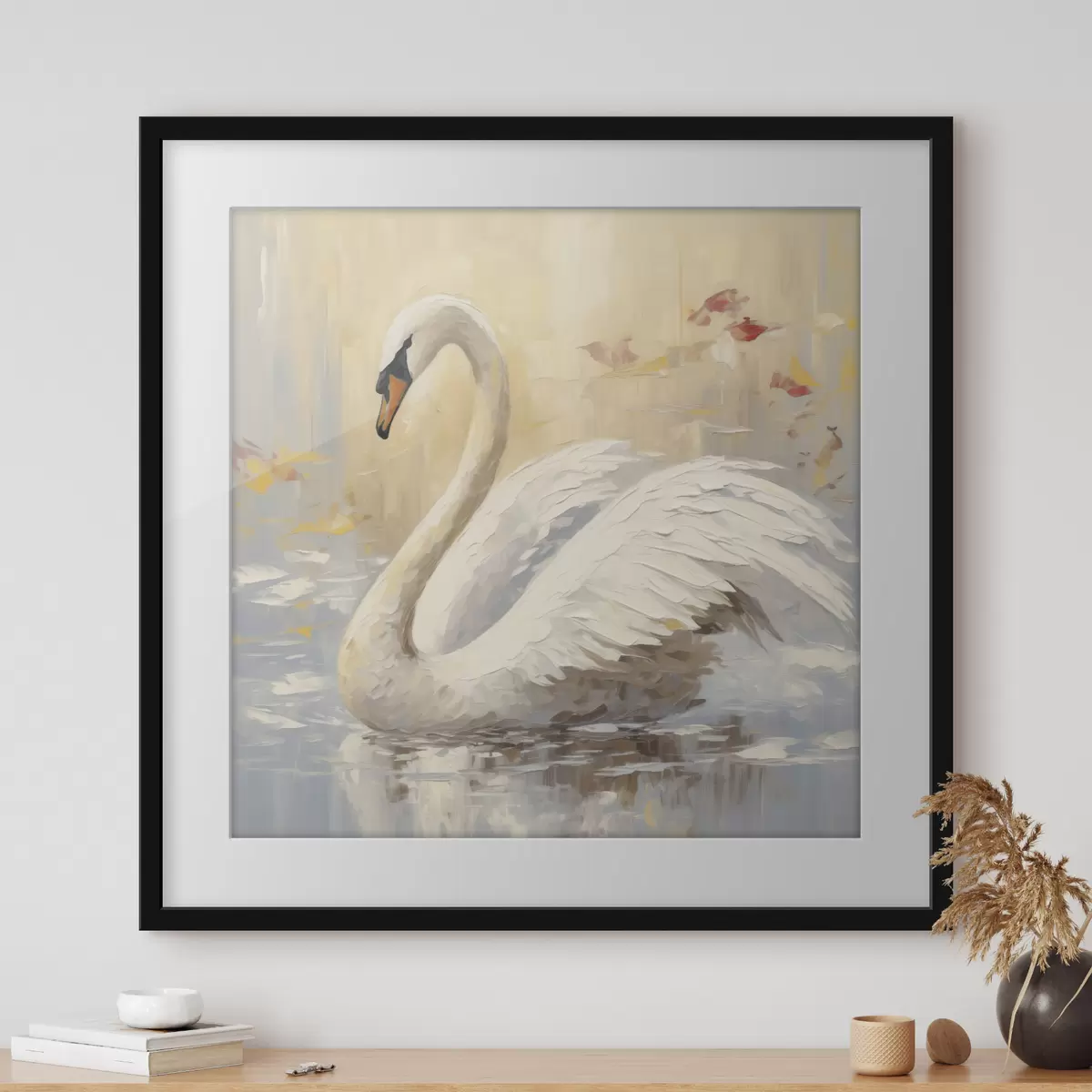Poster Schwan Imitation Malerei f46748