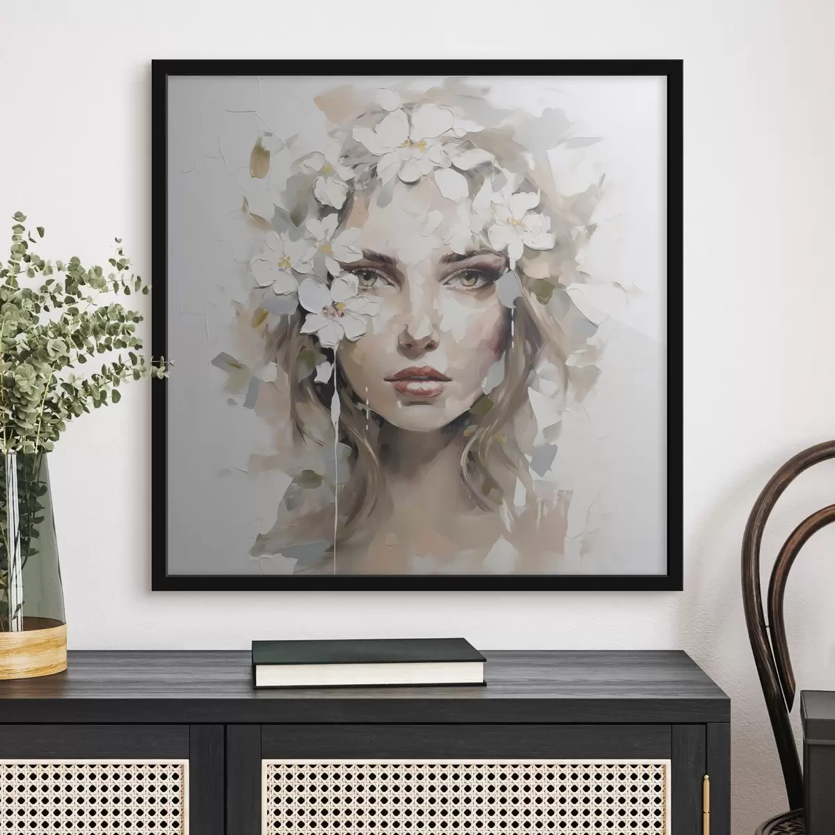 Poster Abstraktes Porträt Nachahmung der Malerei f46749