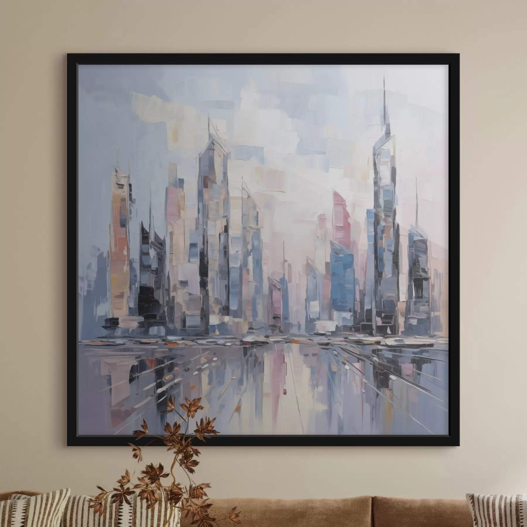 Fototapete Abstrakte Stadtimitation der Malerei f46752