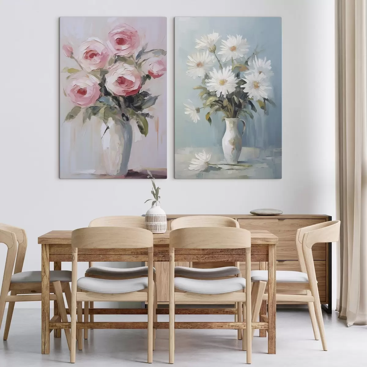 Fototapete Blumen in einer Vase – Imitationsgemälde m01027