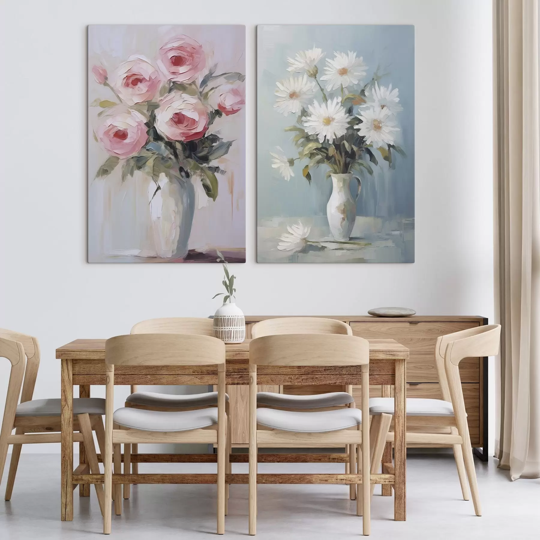 Fototapete Blumen in einer Vase – Imitationsgemälde m01027