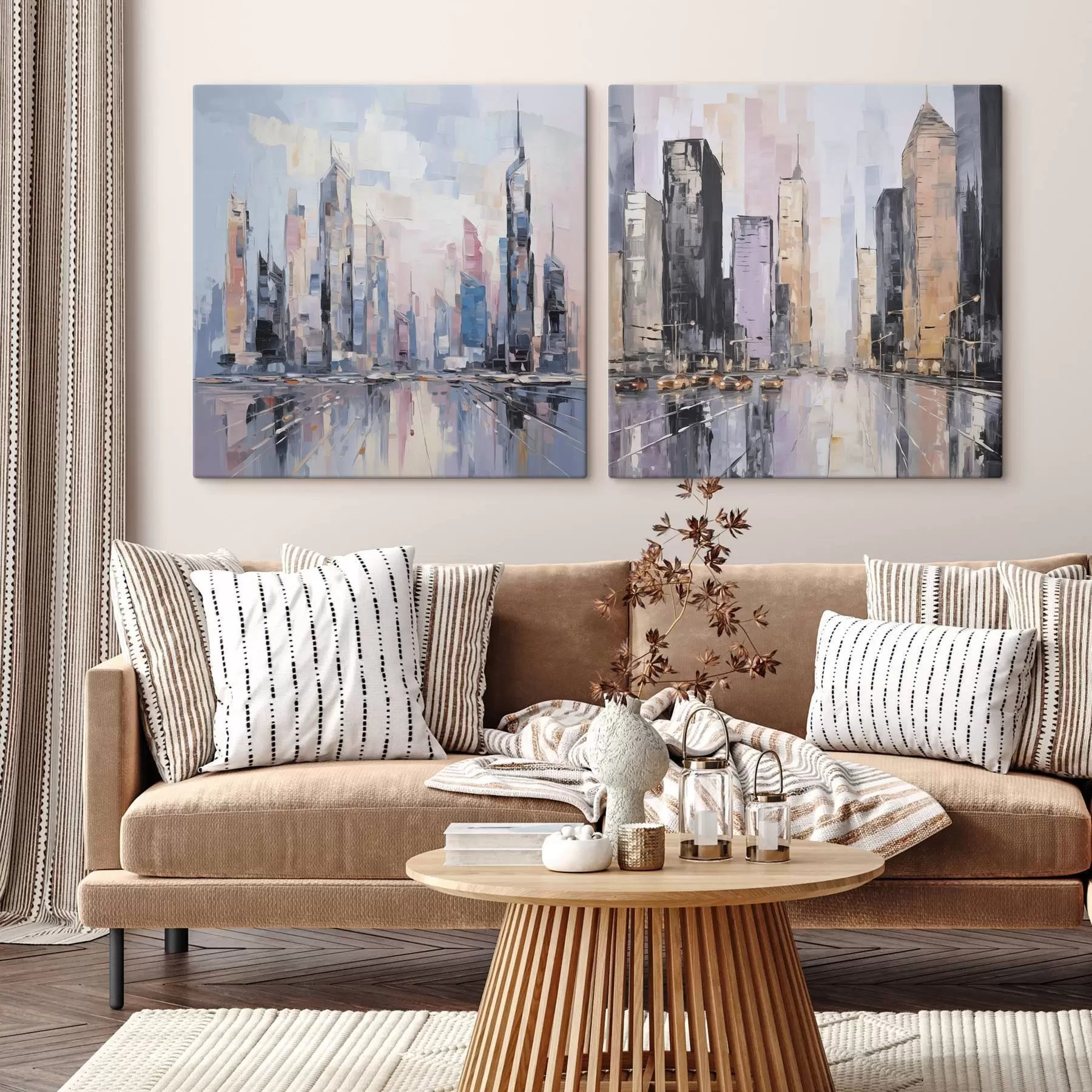 Fototapete Abstrakte Stadtimitation der Malerei m01032