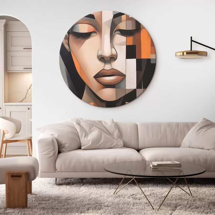 Fototapete Kubistisches Frauenporträt r46731