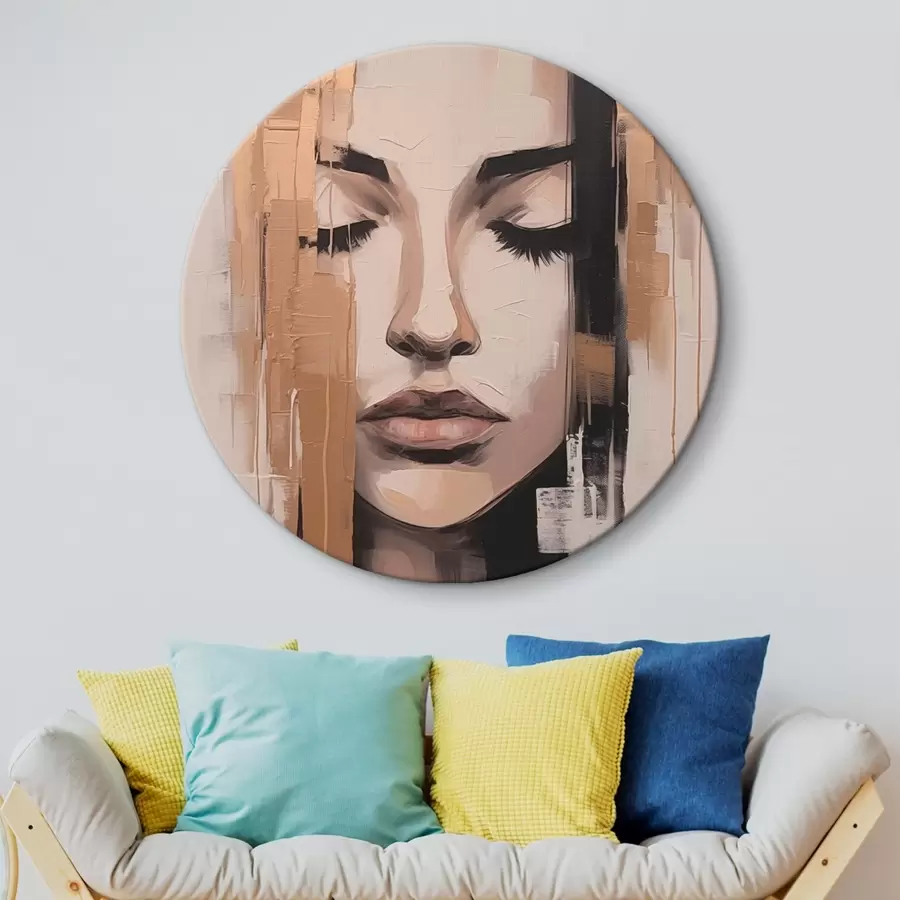 Fototapete Porträt einer Frau. Abstrakte Pinselstriche r46733