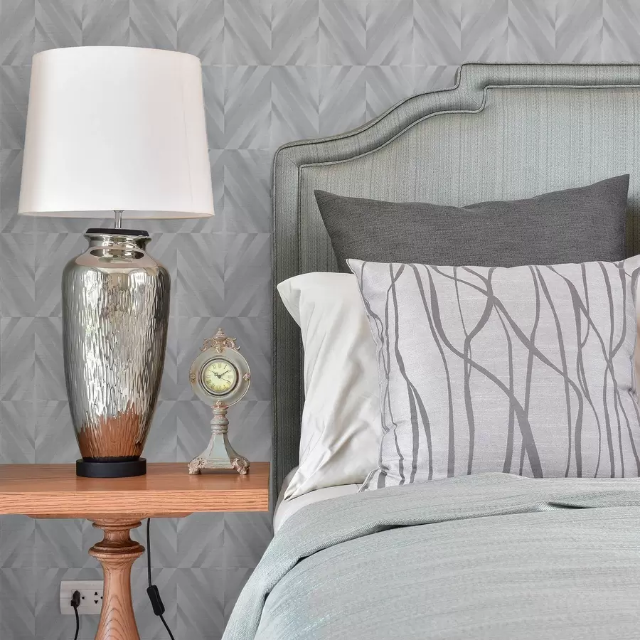 Fototapete Geometrie der schrägen Striche in einer kühlen grau-blauen Farbpalette a00983v2