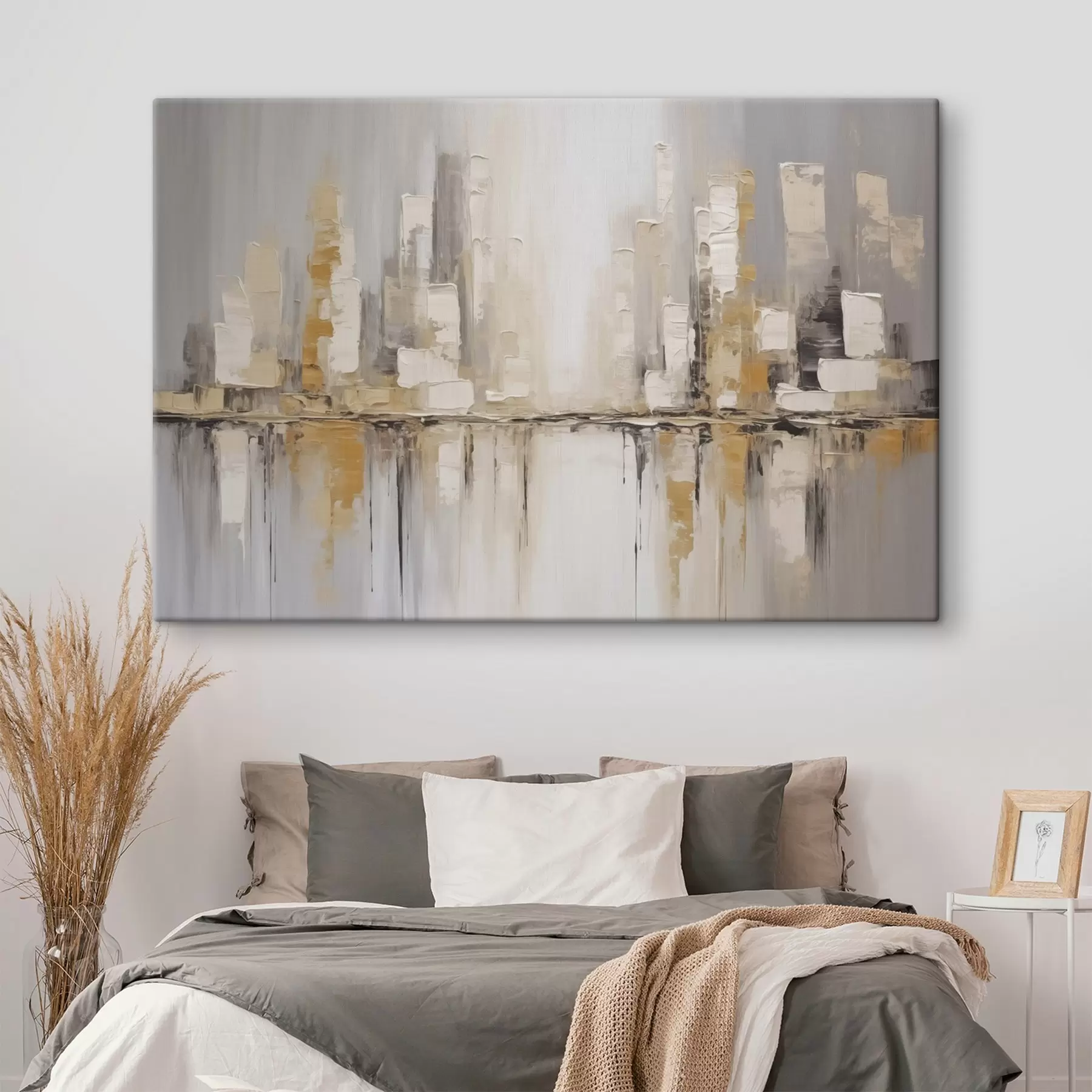 Fototapete Abstrakte Stadtimitation der Malerei s46761