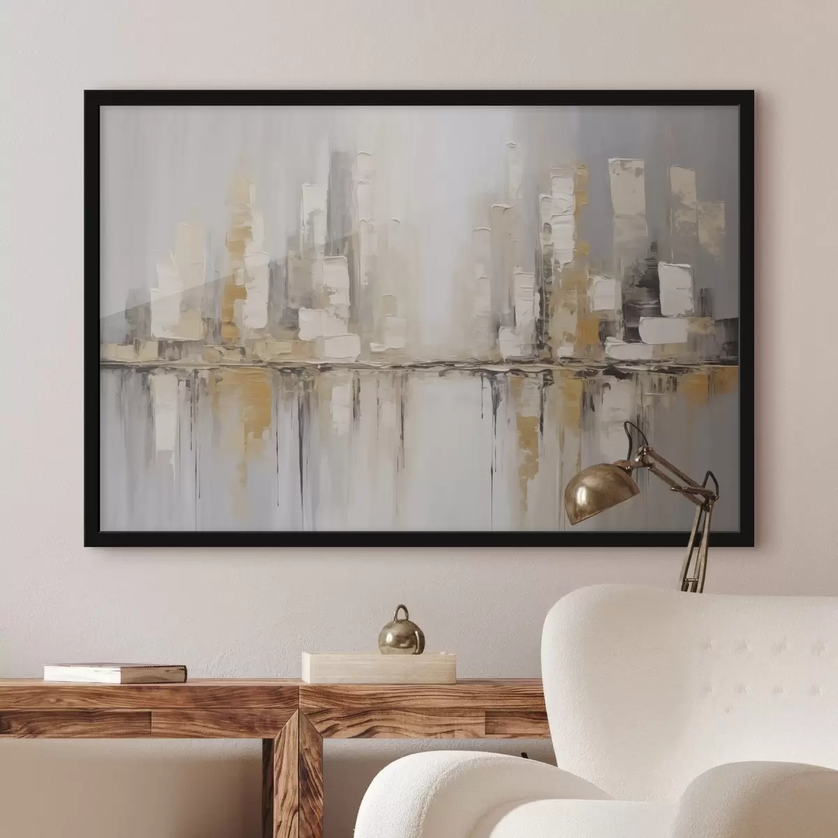 Poster Abstrakte Stadtimitation der Malerei f46761