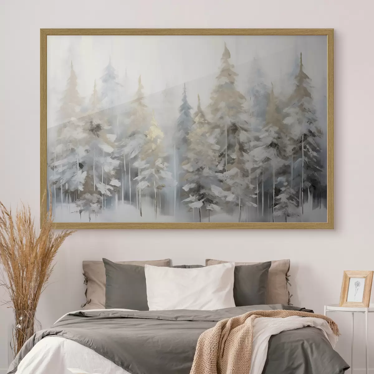Poster Winterwald-Imitationsgemälde f46762