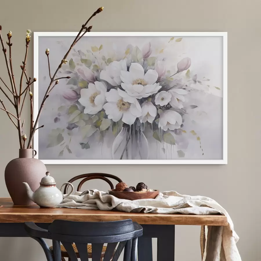 Fototapete Blumen in einer Vase – Imitationsgemälde f46763