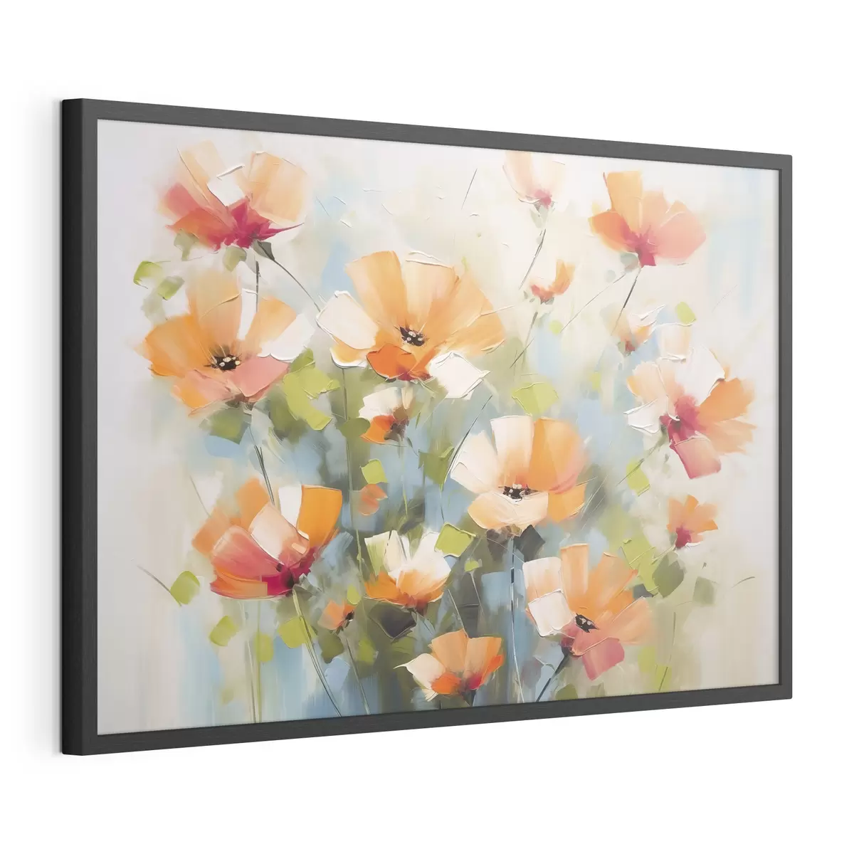 Poster Abstrakte Blumenimitation einer Malerei f46764