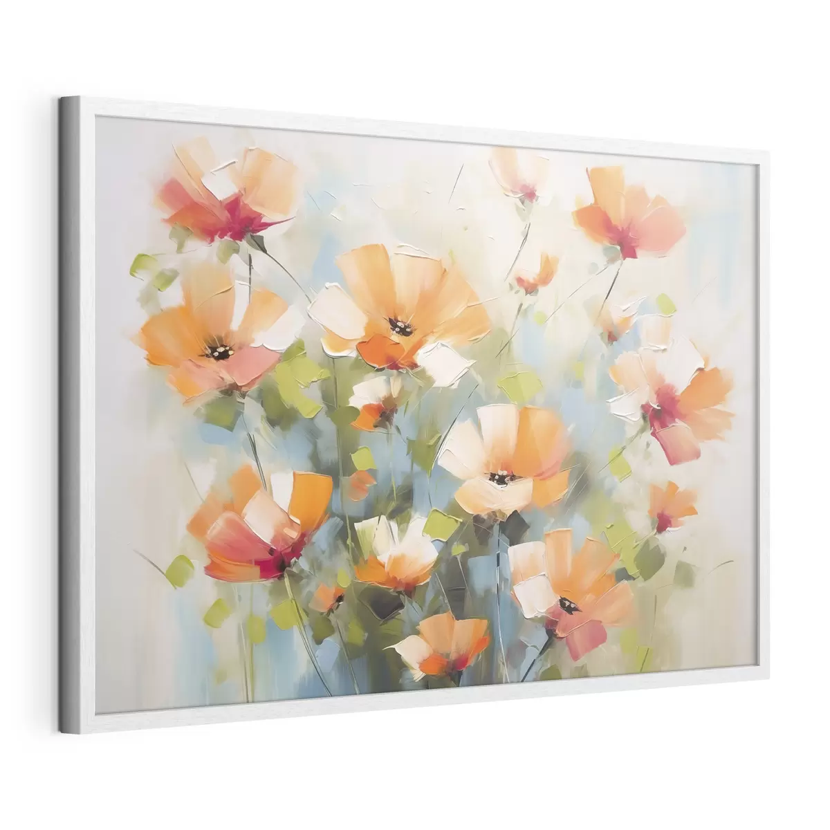 Poster Abstrakte Blumenimitation einer Malerei f46764