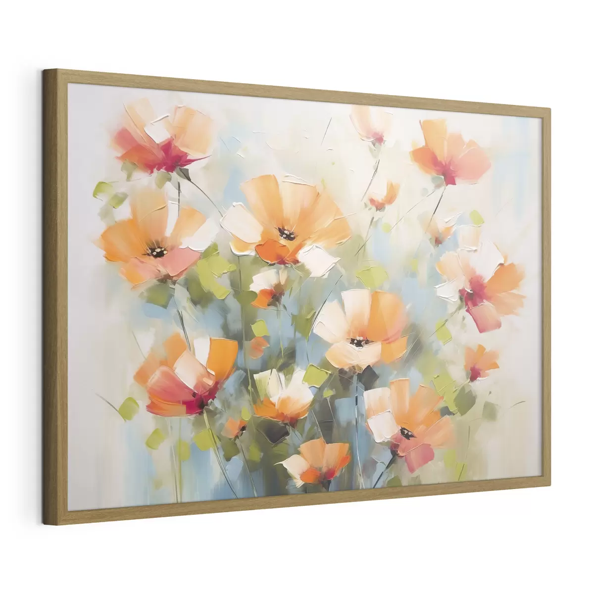 Poster Abstrakte Blumenimitation einer Malerei f46764