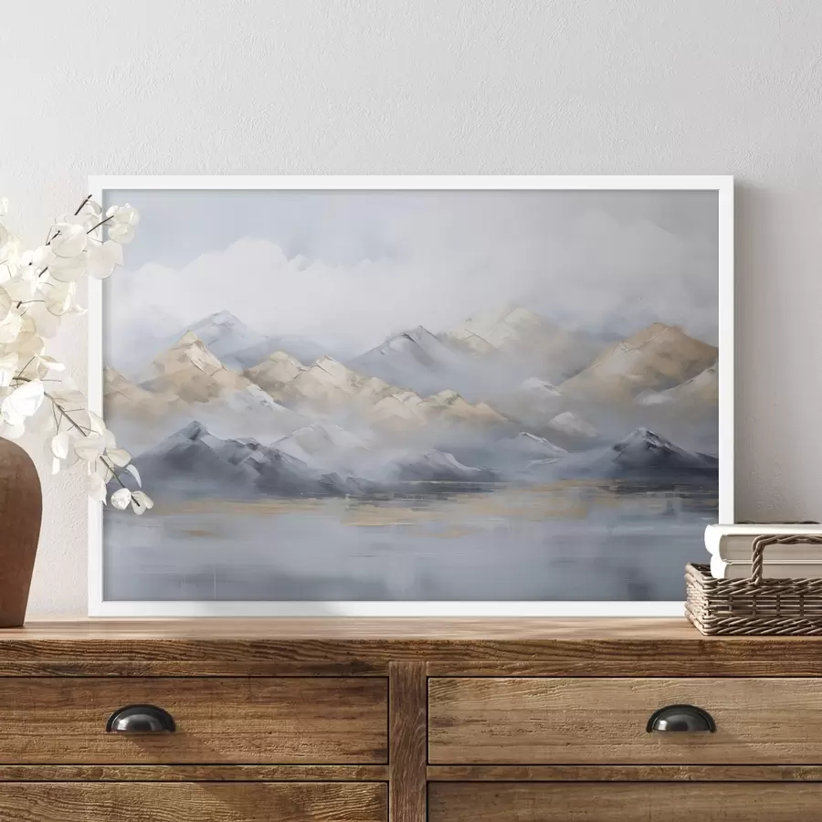 Fototapete Berglandschaft Nachahmung der Malerei f46765