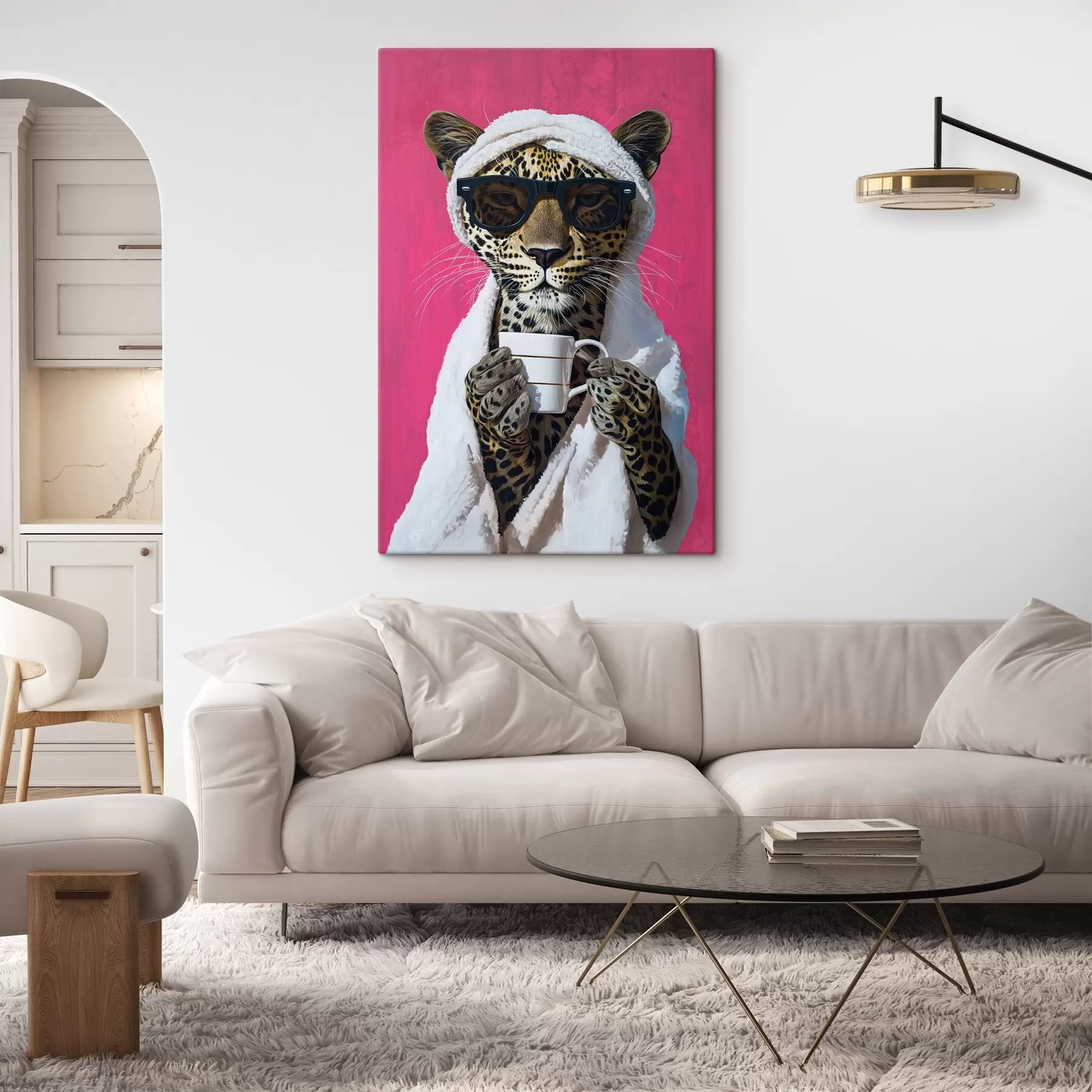 Fototapete Gepard mit Kaffee s46791