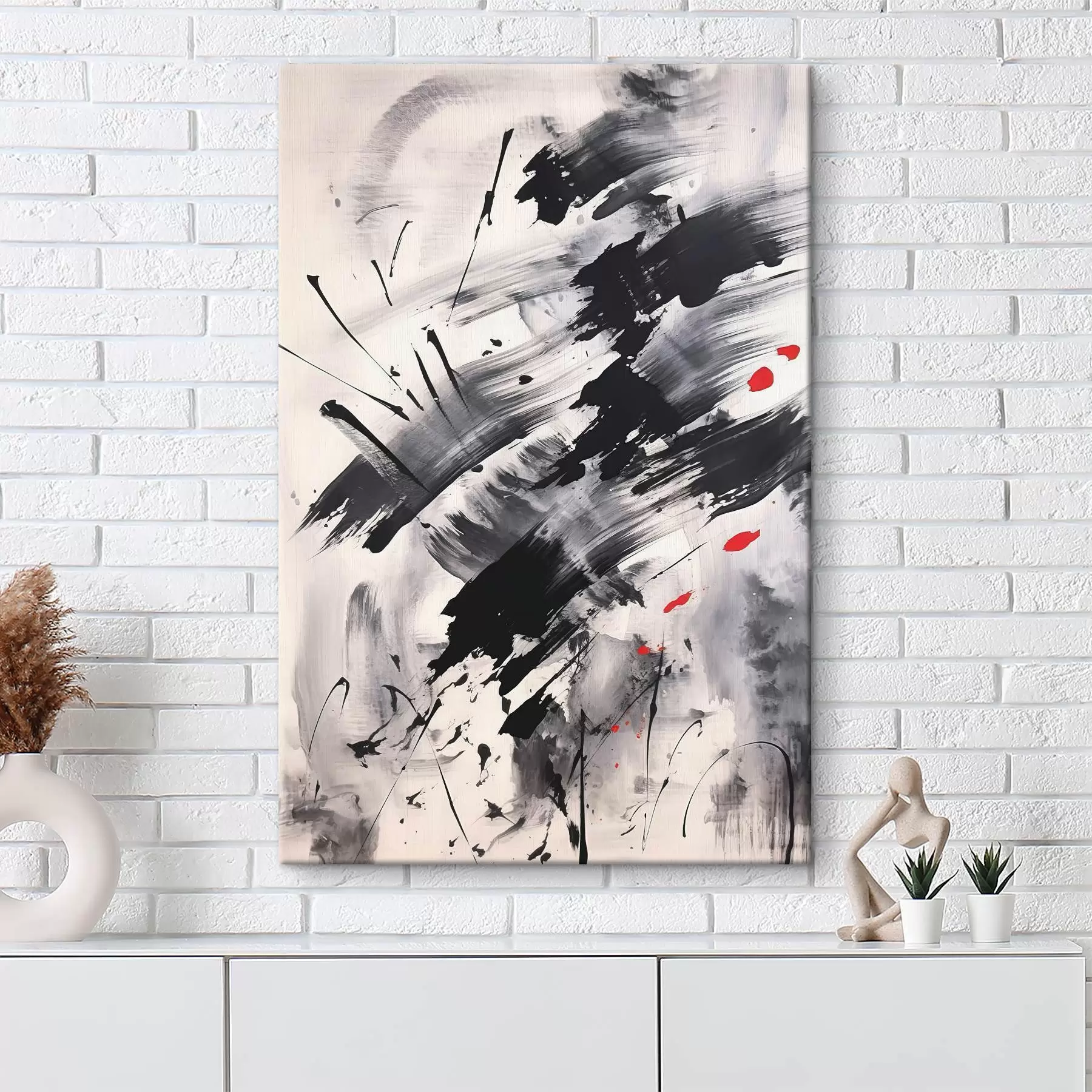 Fototapete Abstraktion mit Imitation von Spritzern und Pinselstrichen s46783