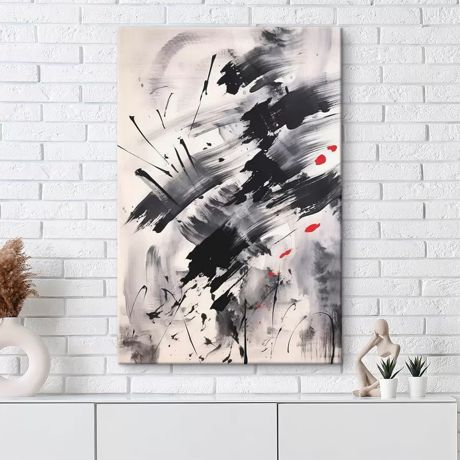 Fototapete Abstraktion mit Imitation von Spritzern und Pinselstrichen s46783