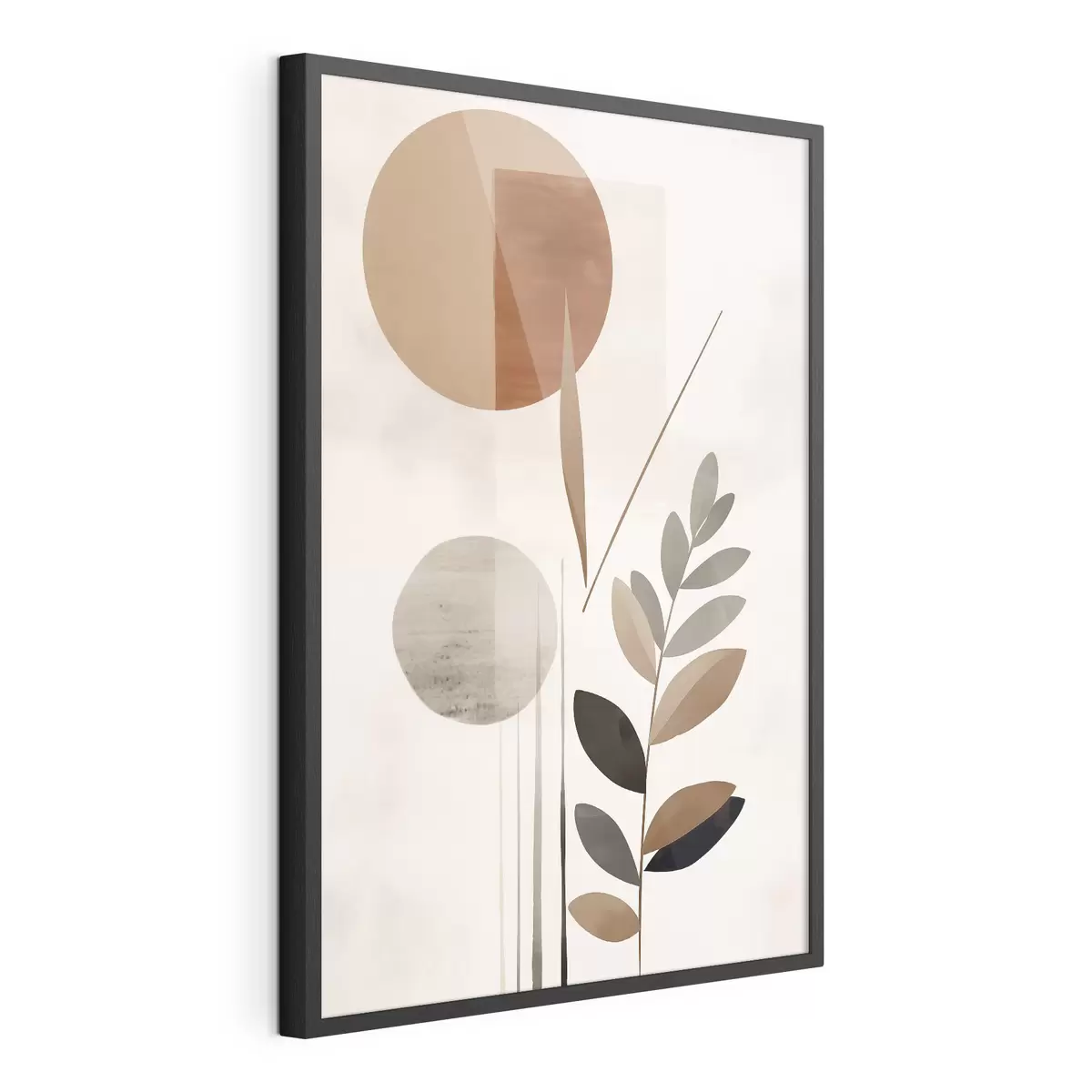 Poster Abstraktion mit einer Pflanze f46781