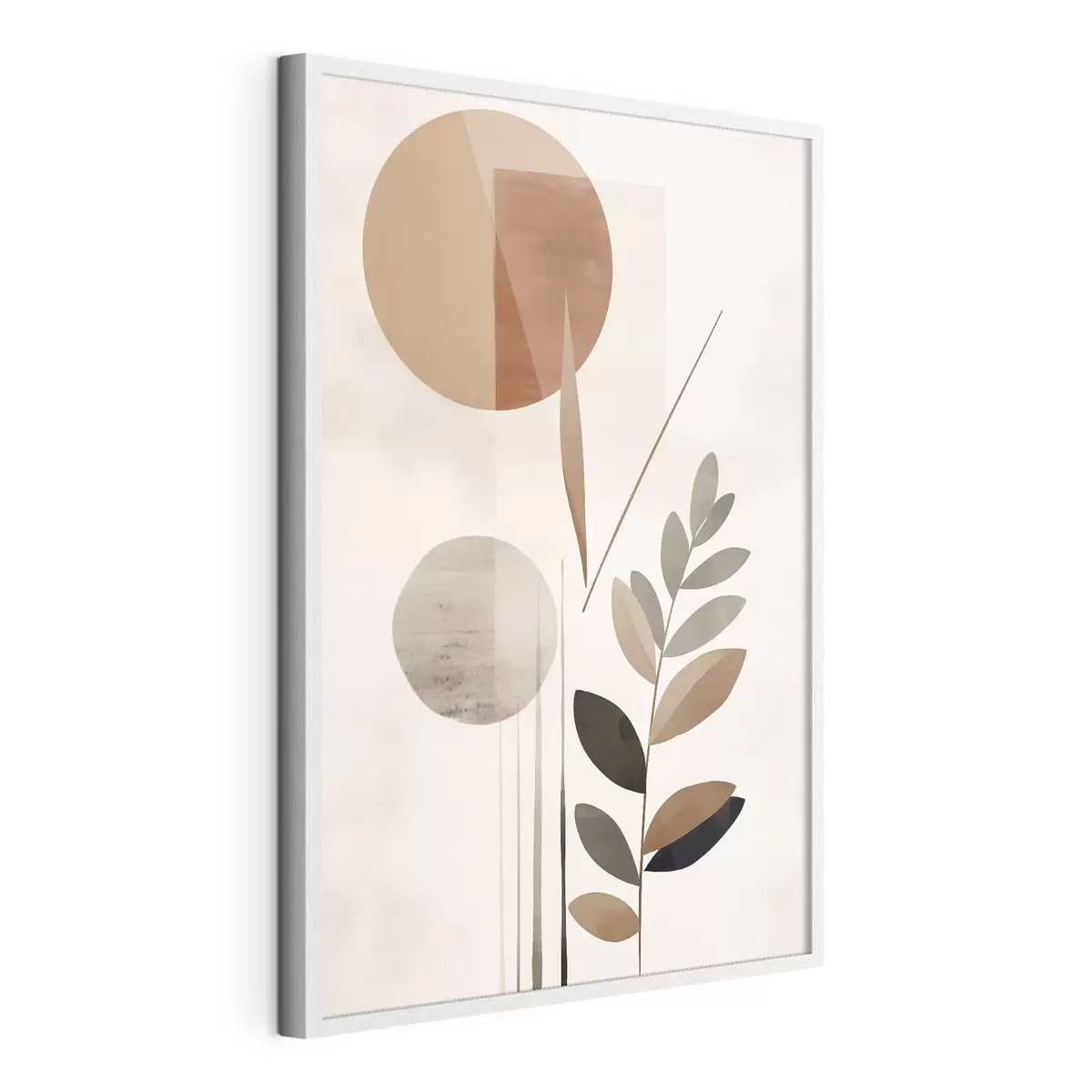 Poster Abstraktion mit einer Pflanze f46781