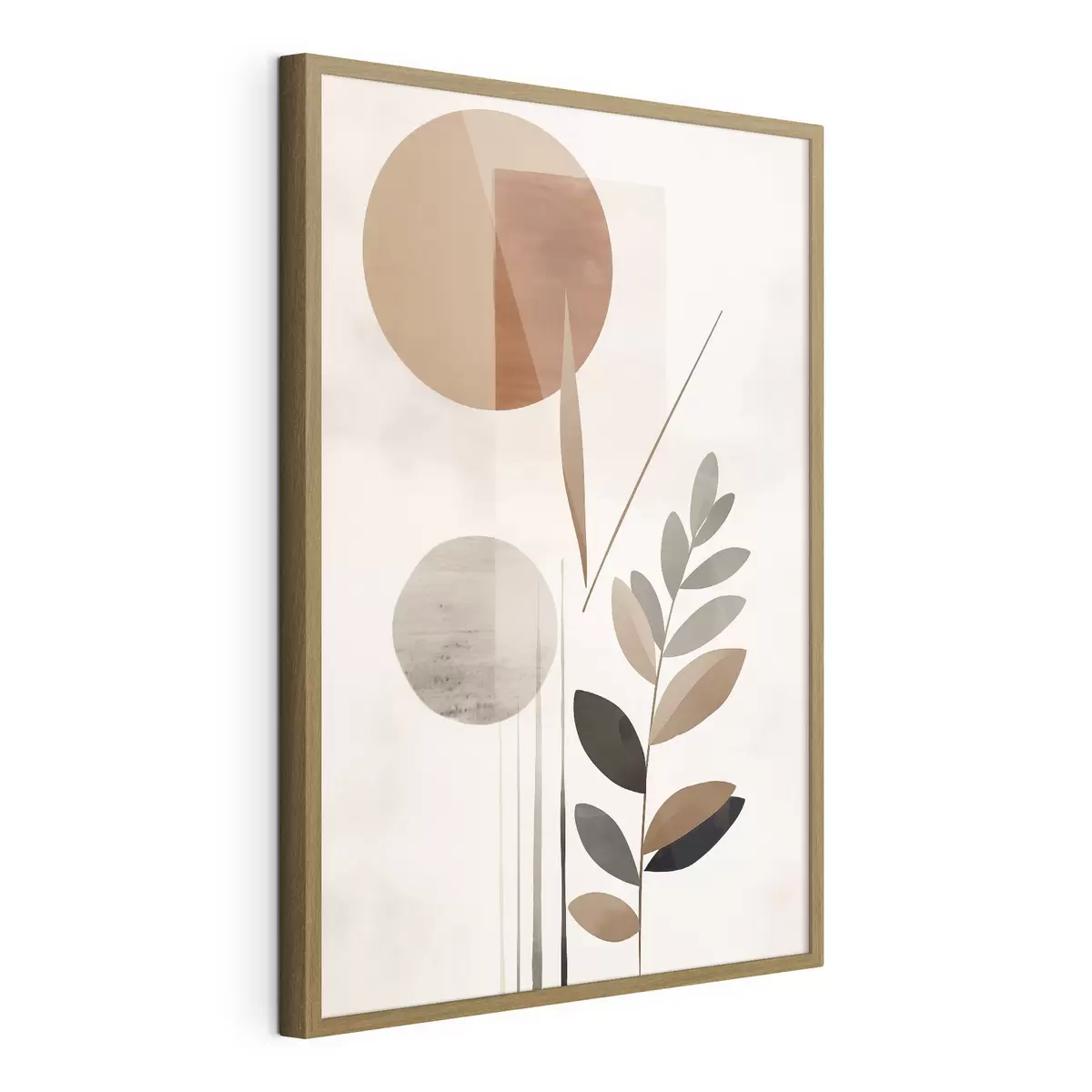 Poster Abstraktion mit einer Pflanze f46781