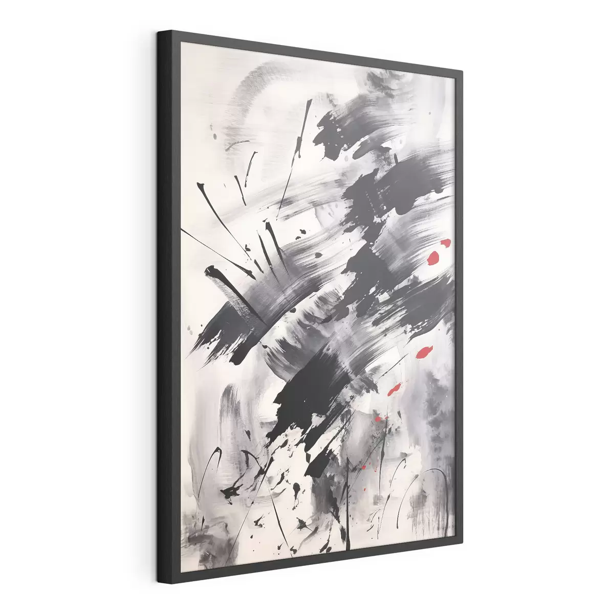 Poster Abstraktion mit Imitation von Spritzern und Pinselstrichen f46783