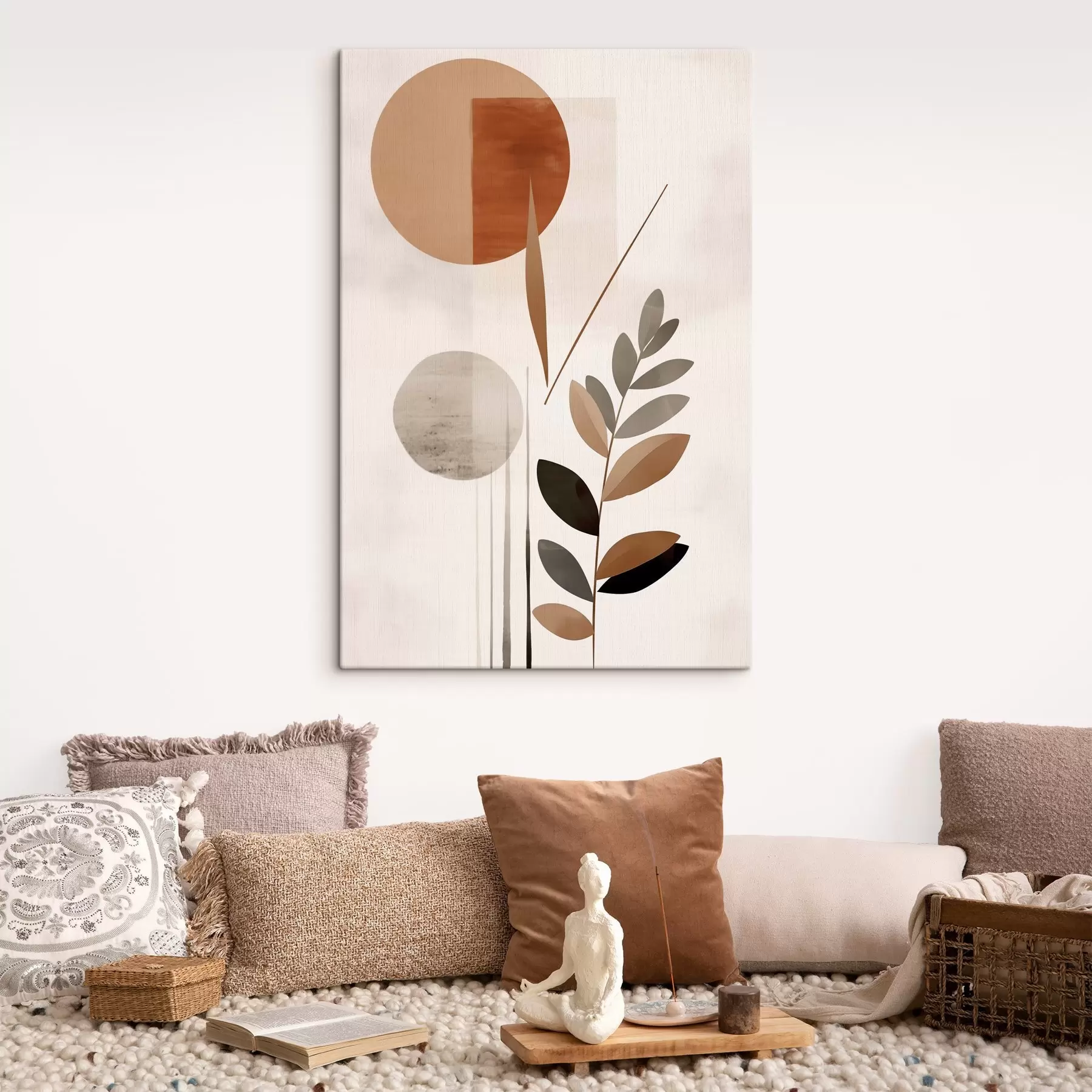 Fototapete Abstraktion mit einer Pflanze s46781