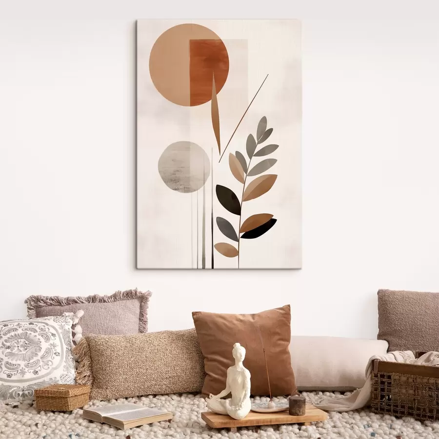 Fototapete Abstraktion mit einer Pflanze s46781