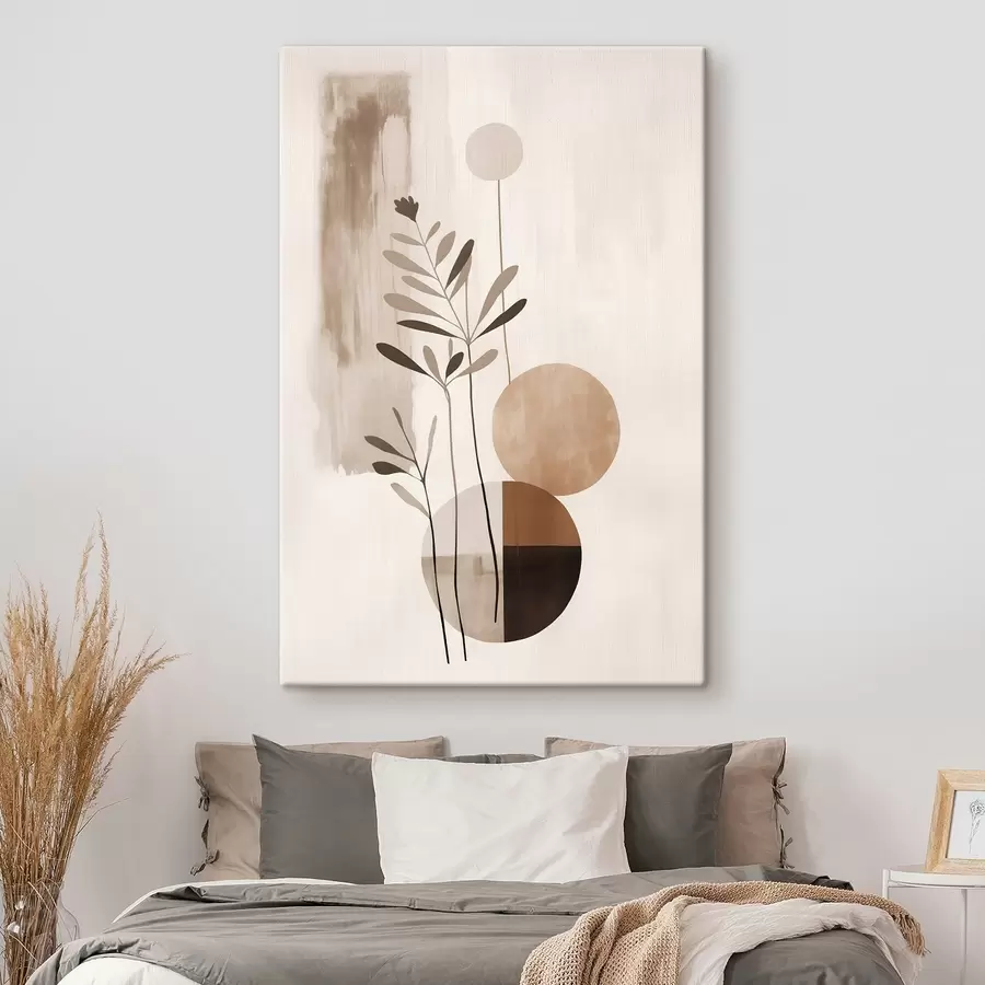 Fototapete Abstraktion mit einer Pflanze s46782