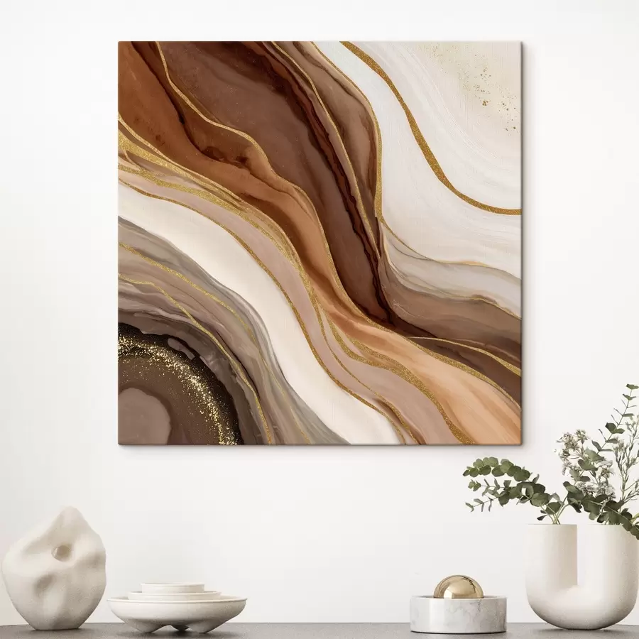 Fototapete Steinzusammensetzung in Holztönen s46642