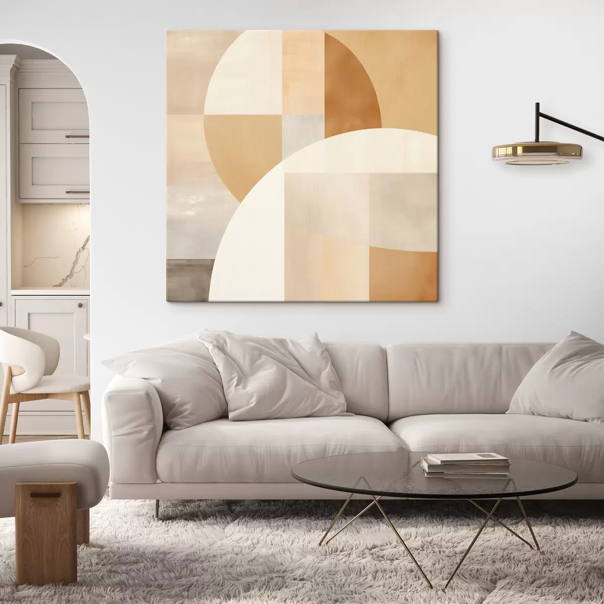 Fototapete Künstlerische Geometrie in Pastelltönen s46650