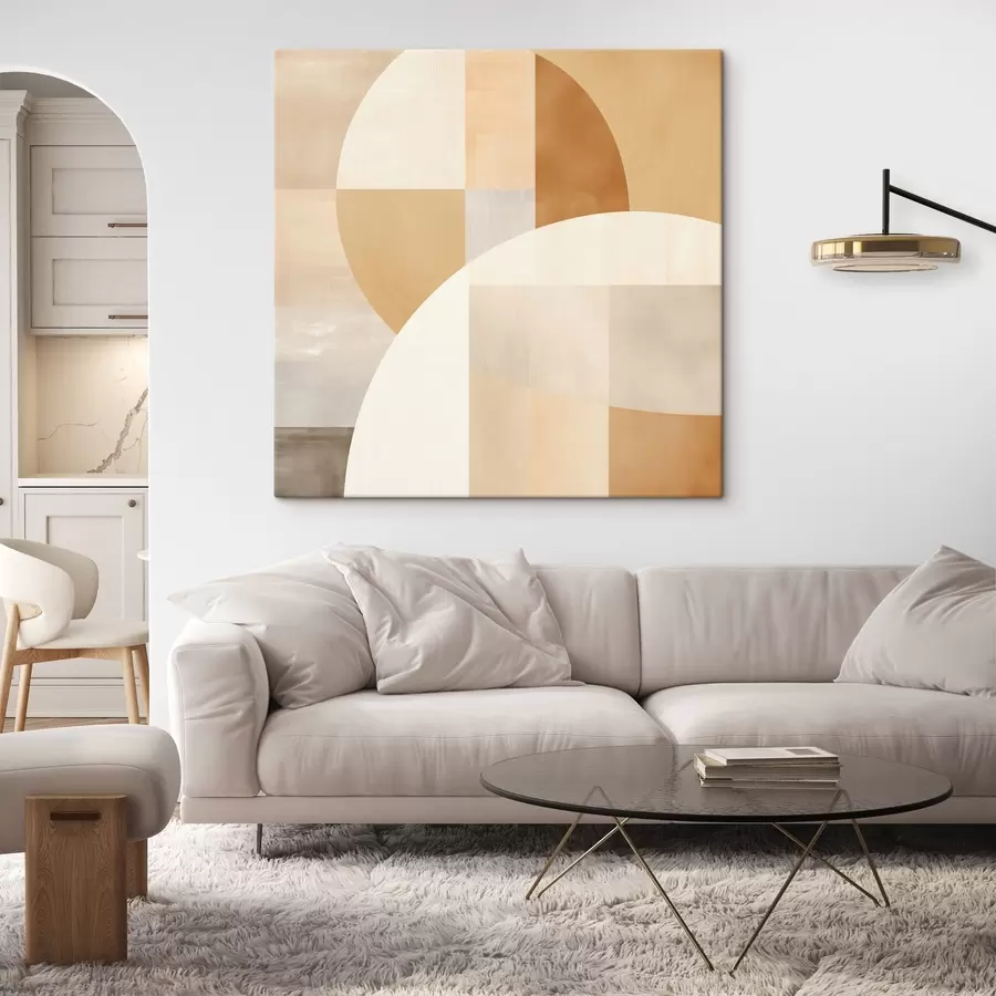 Fototapete Künstlerische Geometrie in Pastelltönen s46650