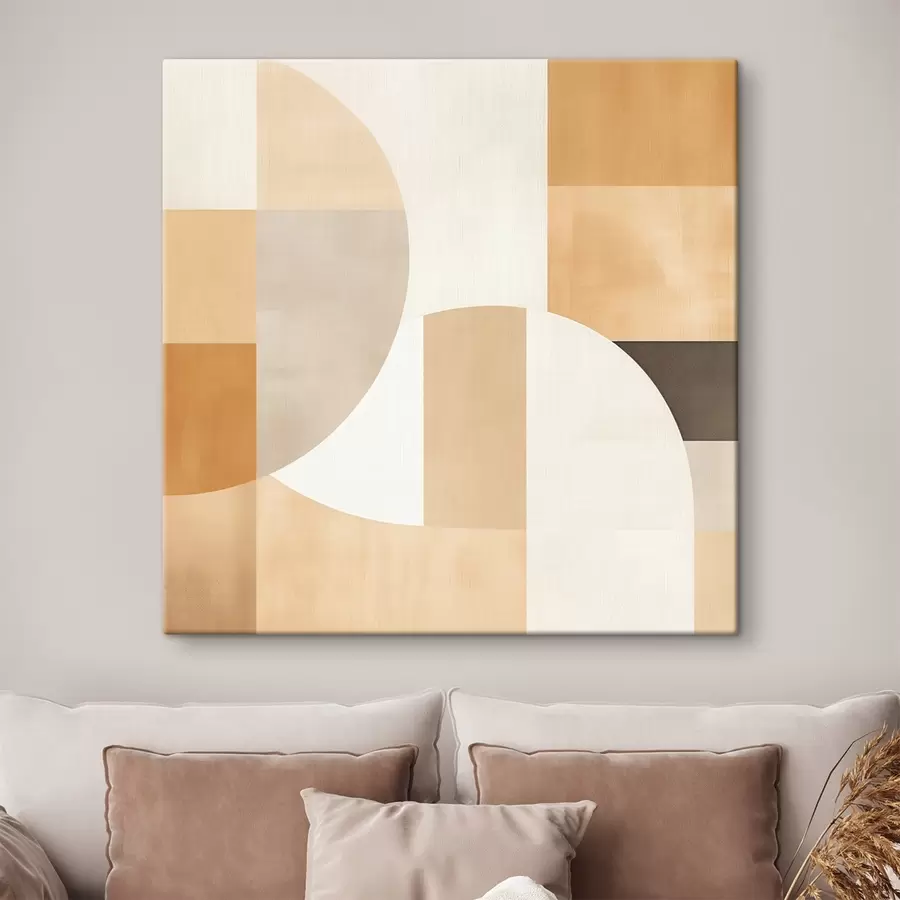 Fototapete Dekorative Hügel in künstlerischem Stil s46651