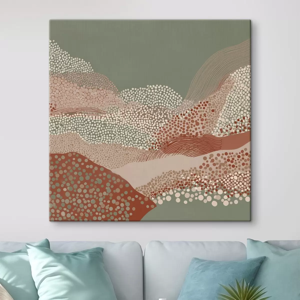 Fototapete Landschaft in einer stilisierten Interpretation s46652