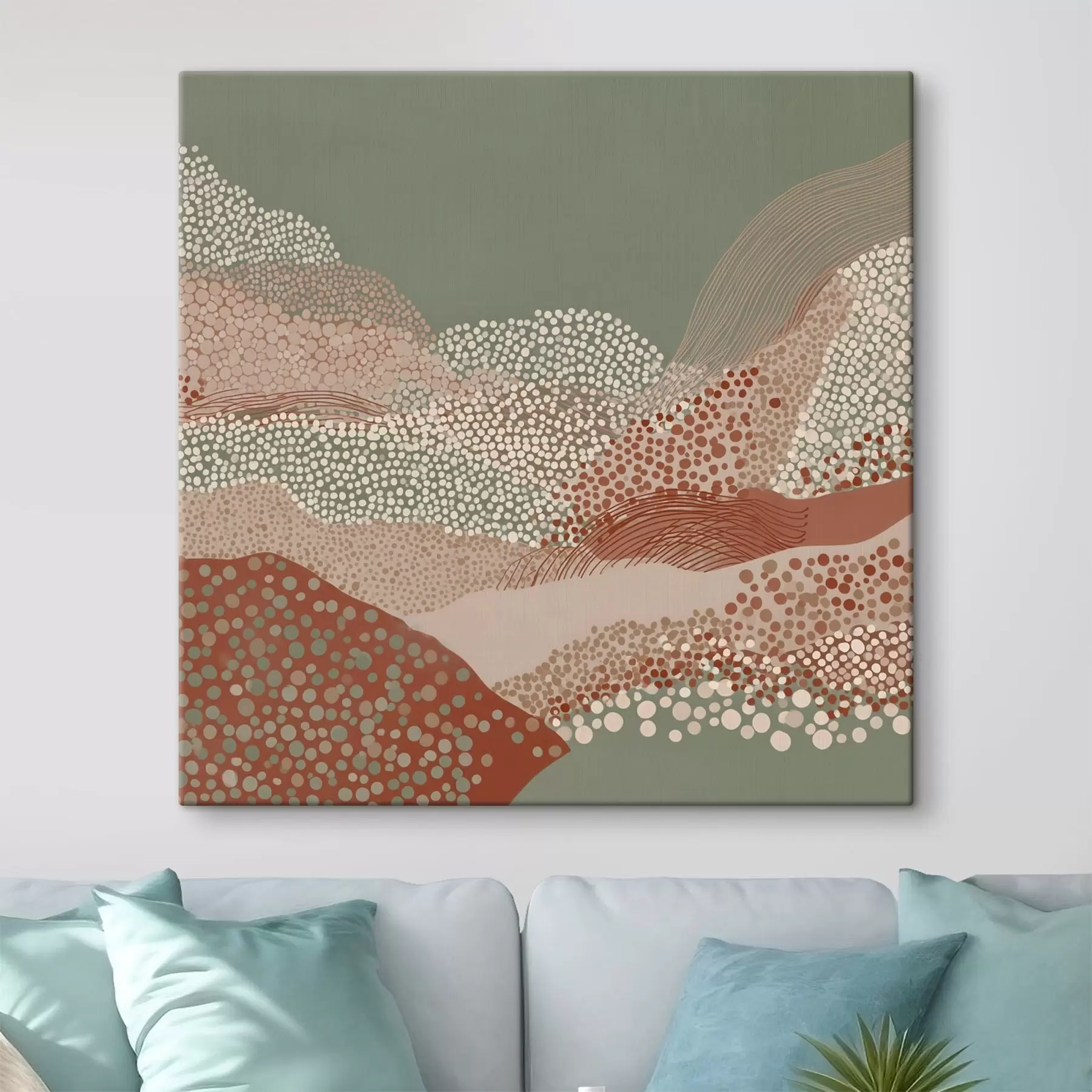 Fototapete Landschaft in einer stilisierten Interpretation s46652