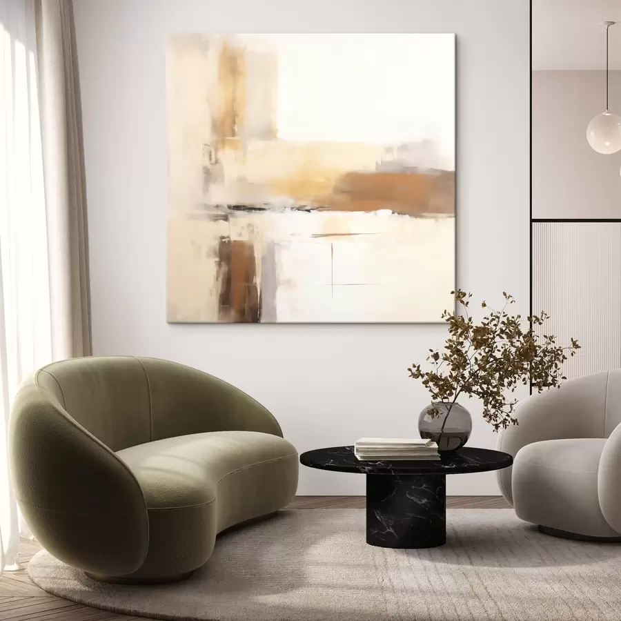 Fototapete Leichte abstrakte Komposition in warmen Farbtönen s46654