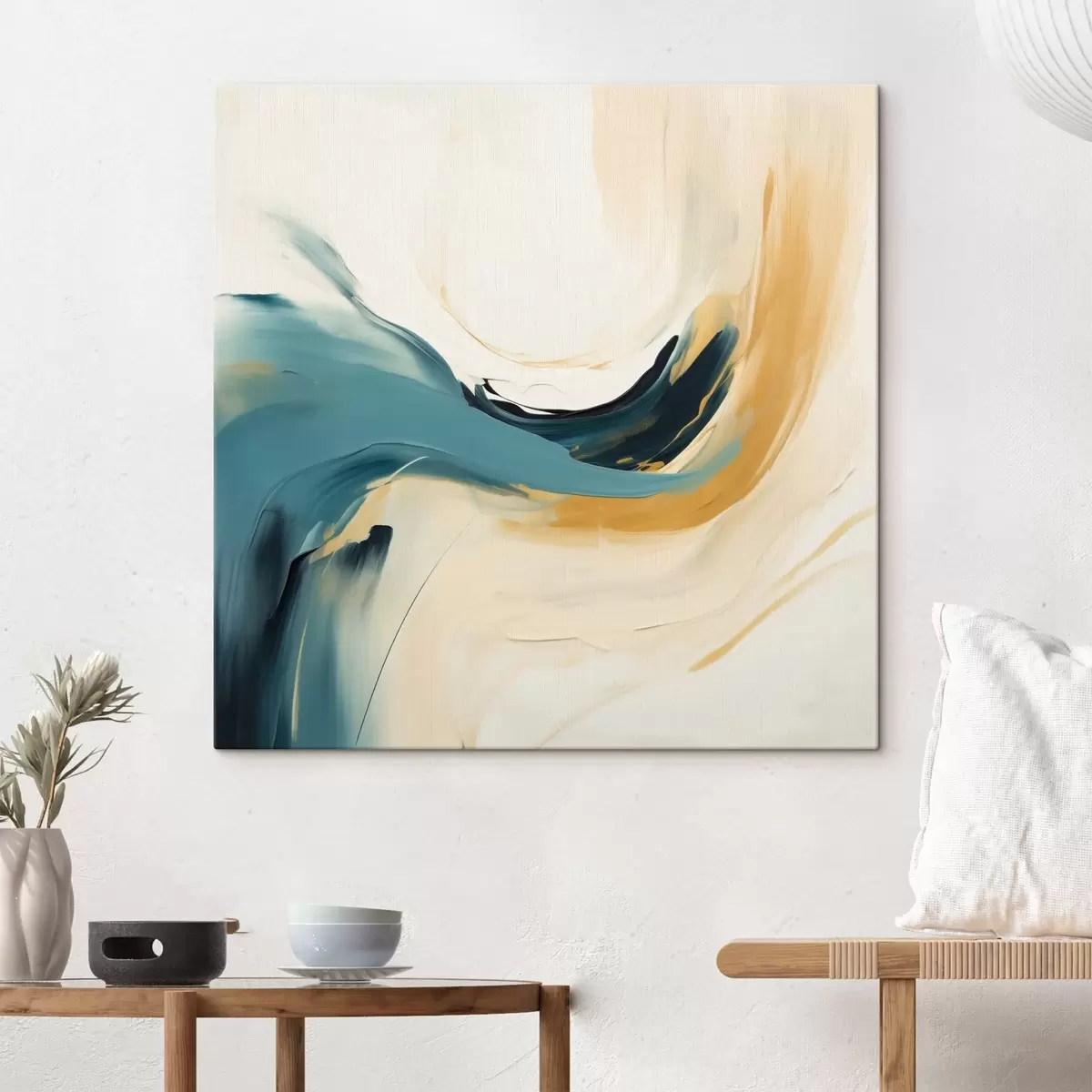 Fototapete Abstraktion mit bewegten Formen in Pastelltönen s46656