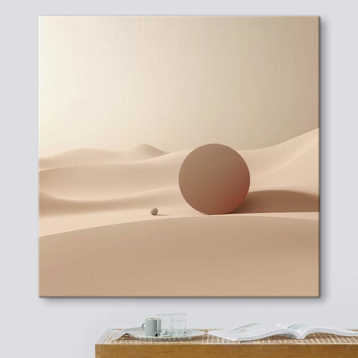 Fototapete Abstrakte Landschaft mit minimalistischen Formen s46658