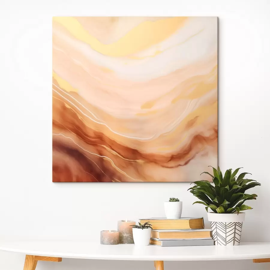 Fototapete Abstraktion in Pastelltönen mit natürlichen Formen s46660