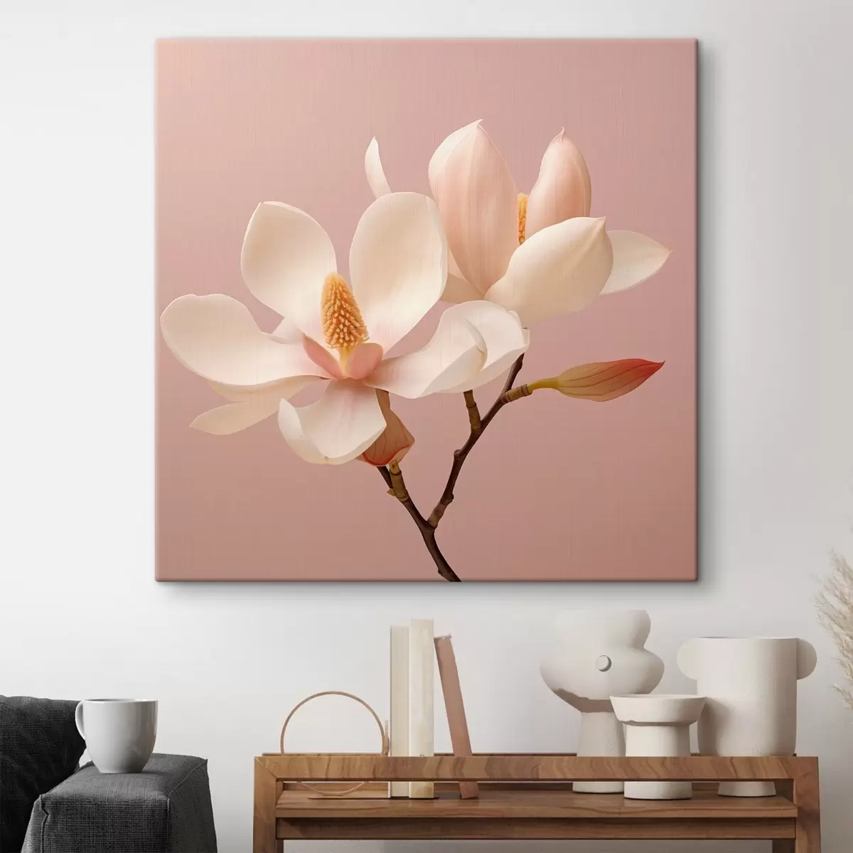 Fototapete Zarte Blütenblätter in Pastelltönen s46666