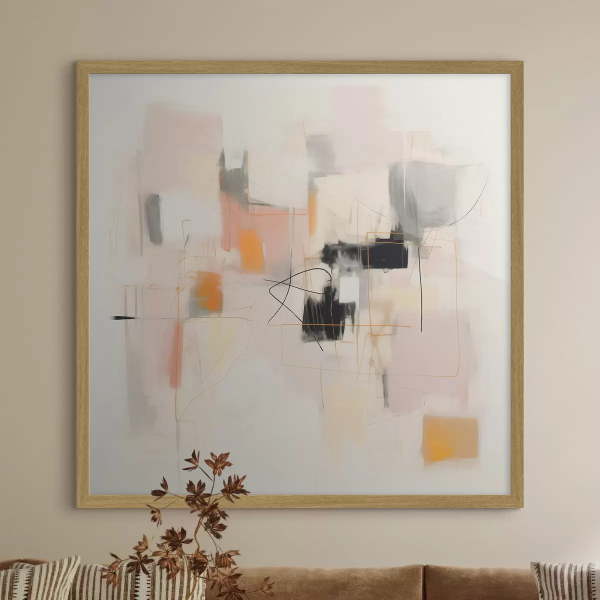 Poster Minimalistische Abstraktion mit sanften Farben f46638