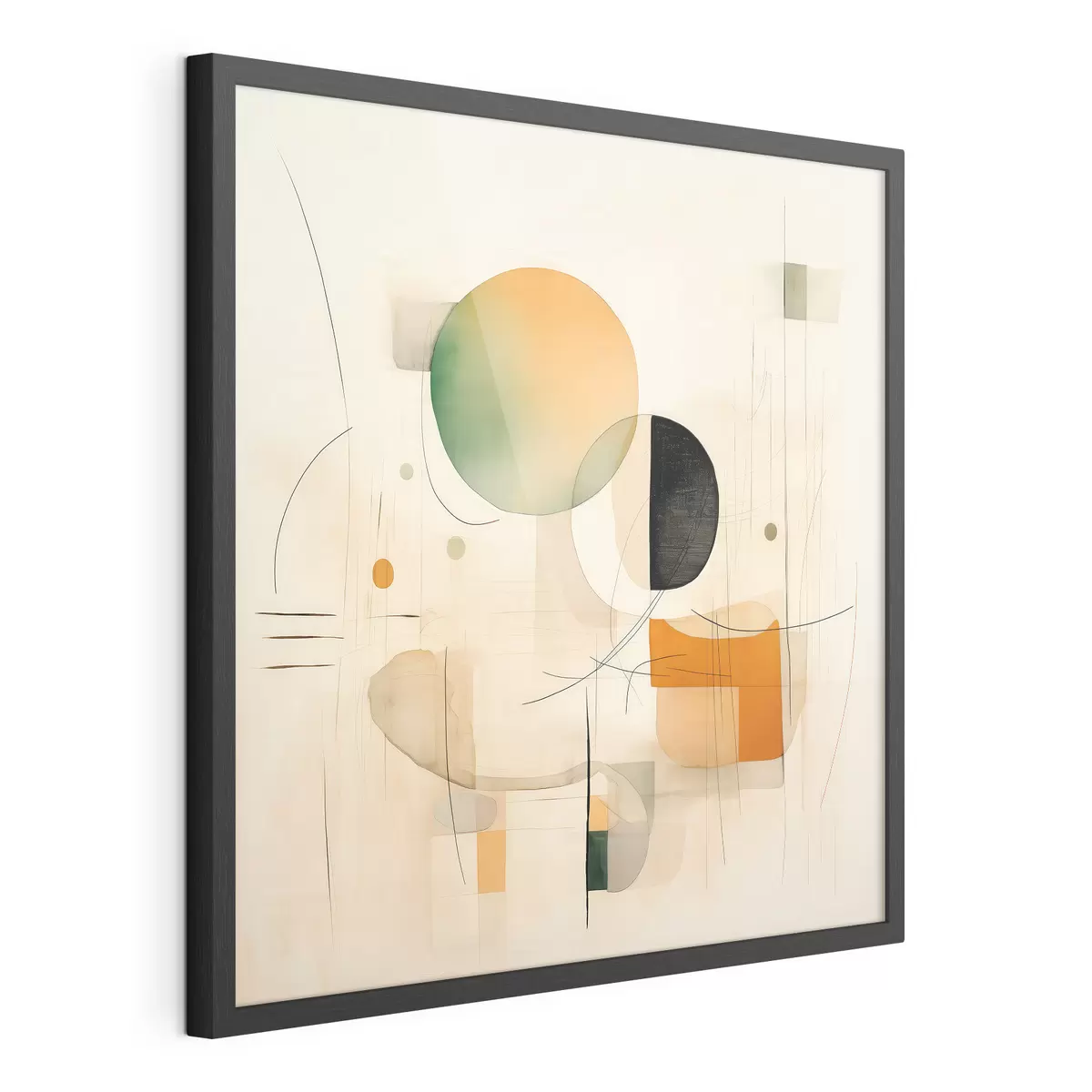 Poster Geometrische Akzente in einer sanften Farbpalette im modernen, minimalistischen Stil f46640
