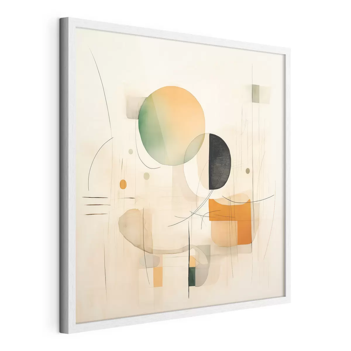Poster Geometrische Akzente in einer sanften Farbpalette im modernen, minimalistischen Stil f46640