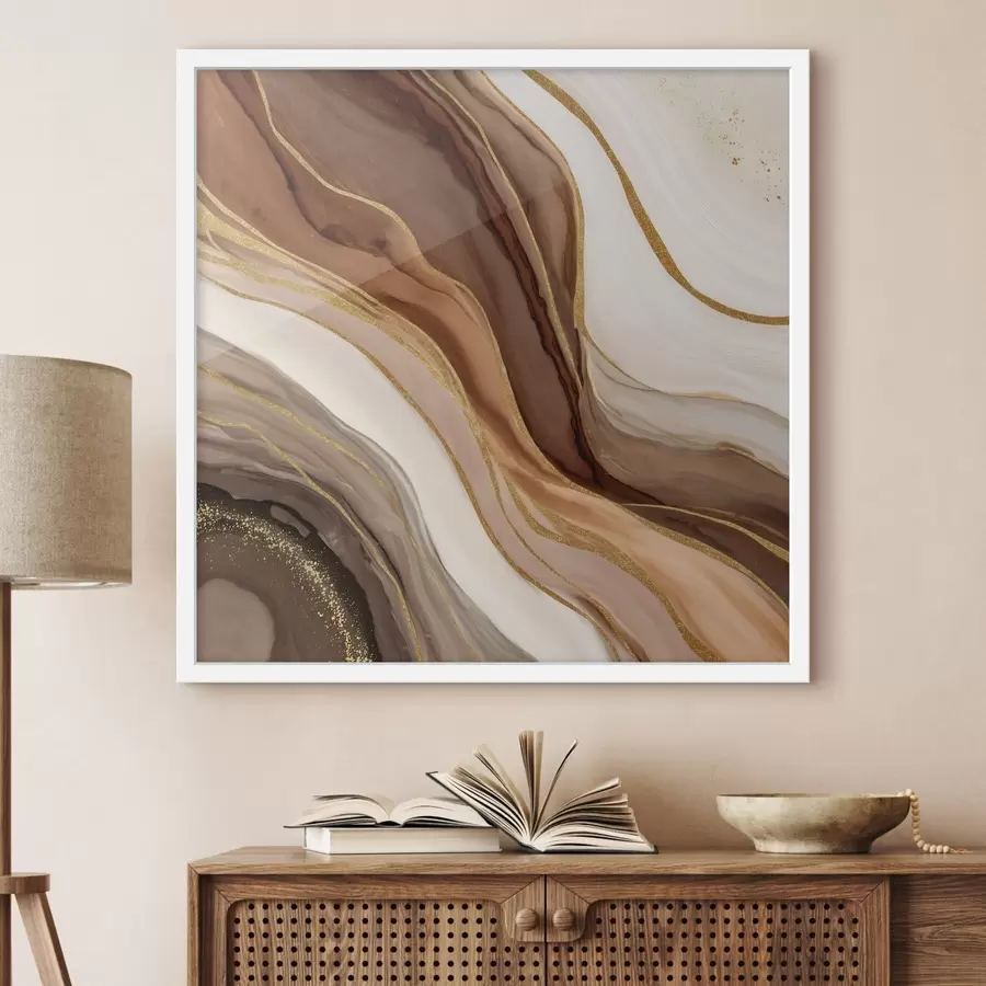 Fototapete Steinzusammensetzung in Holztönen f46642