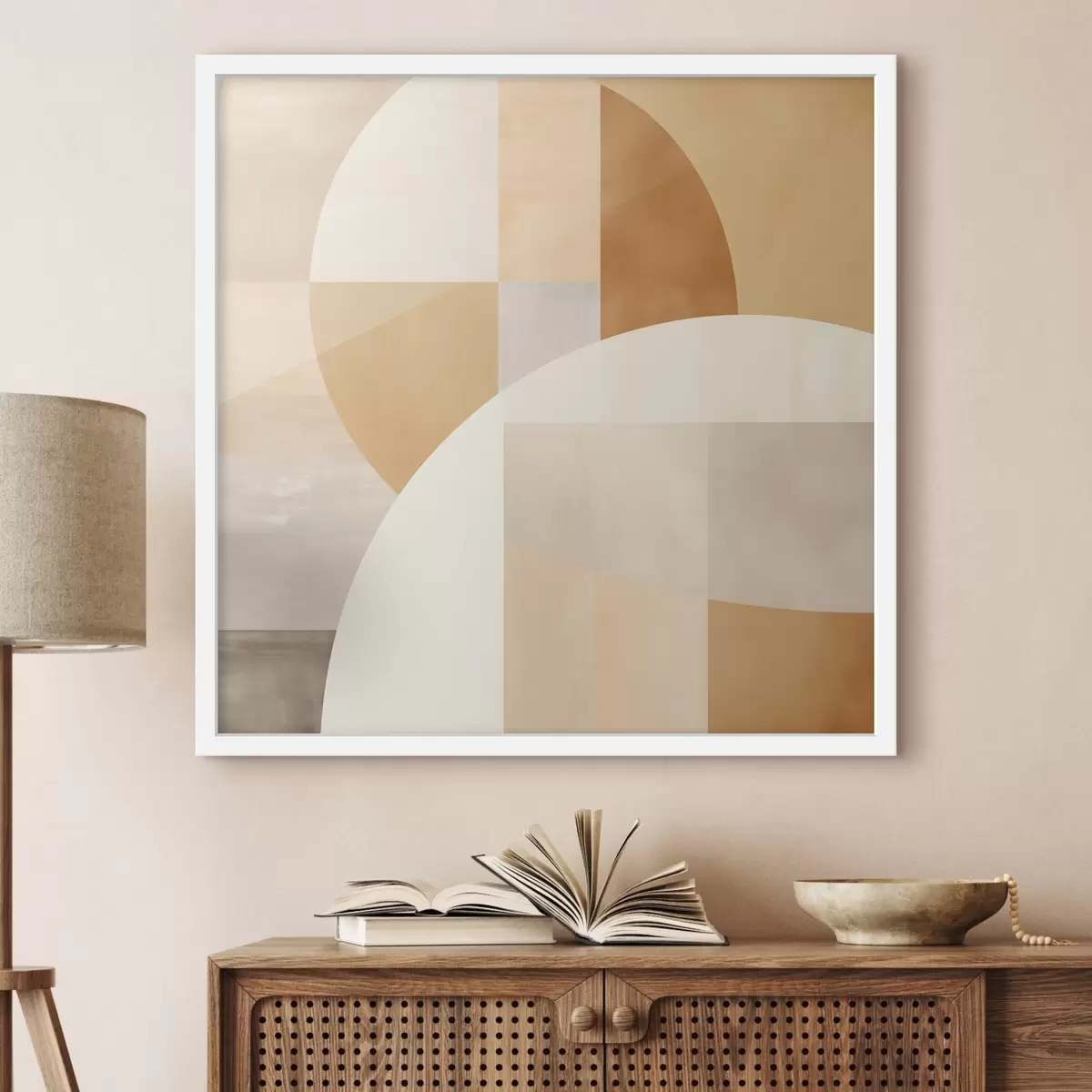 Poster Künstlerische Geometrie in Pastelltönen f46650