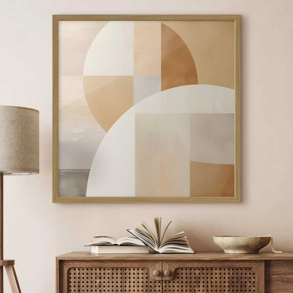 Poster Künstlerische Geometrie in Pastelltönen f46650