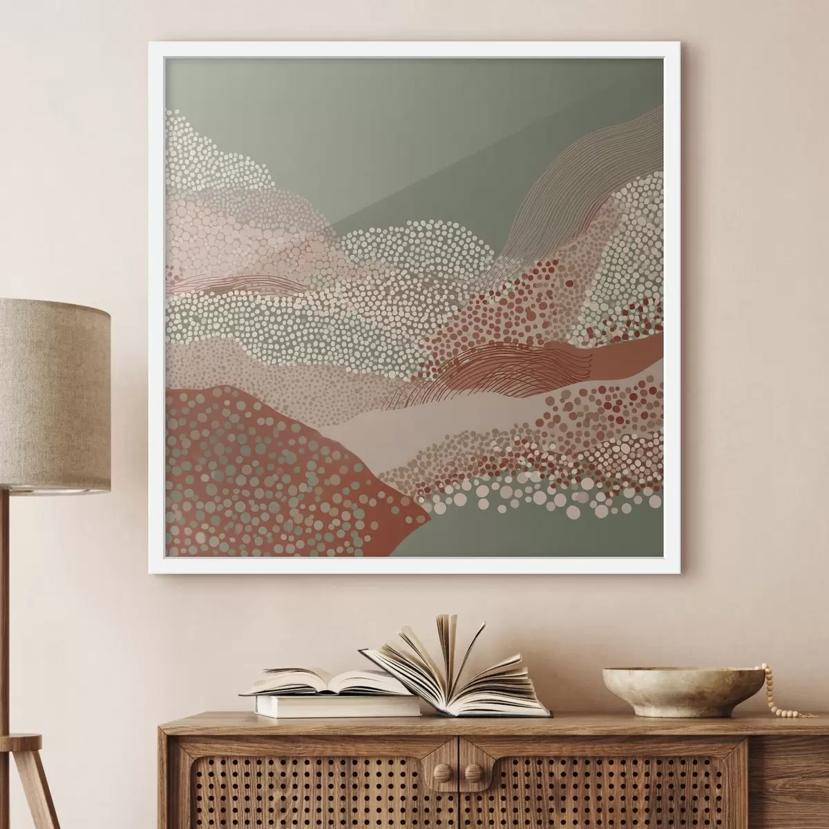 Poster Landschaft in stilisierter Ausführung f46652