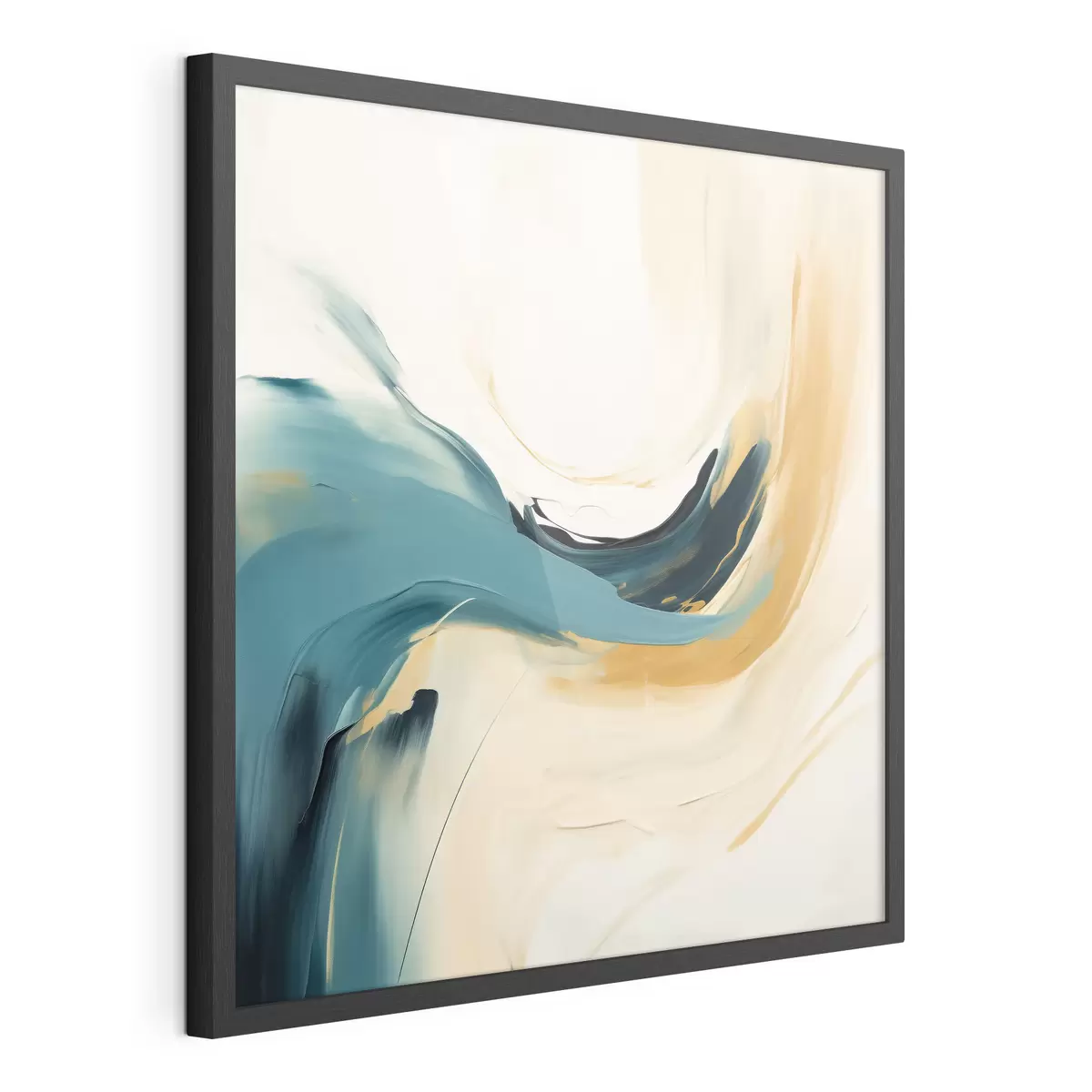 Poster Abstraktion mit bewegten Formen in Pastelltönen f46656